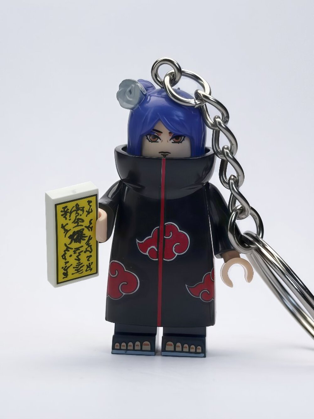 Naruto Akatsuki Konan Custom Minifigure Keychain